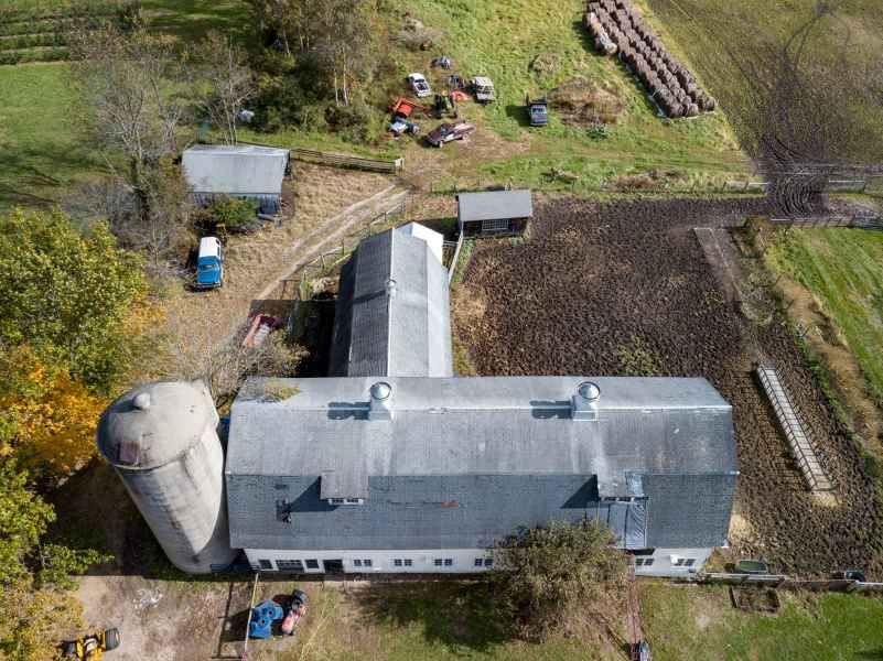 western ma farm roof drone inspection