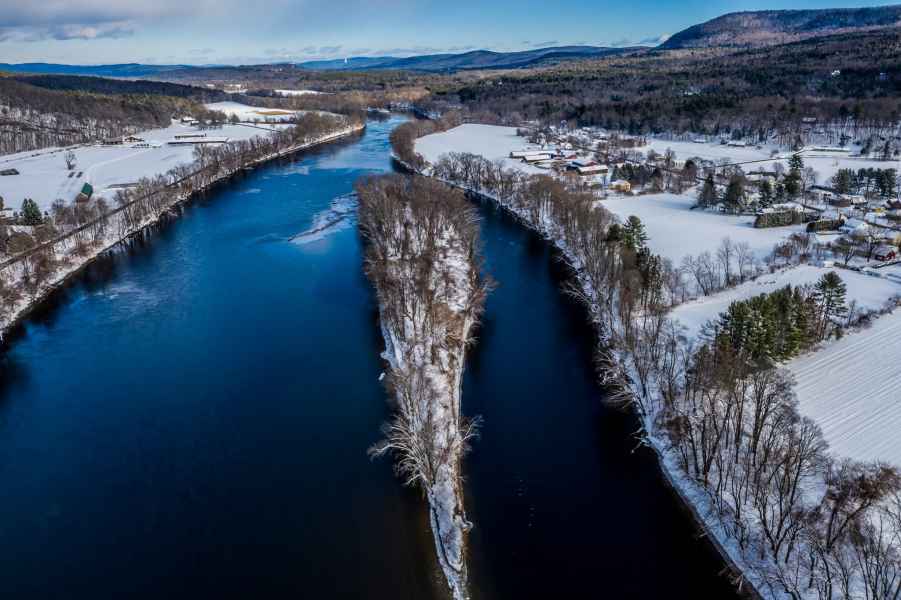 connecticut river drone photography
