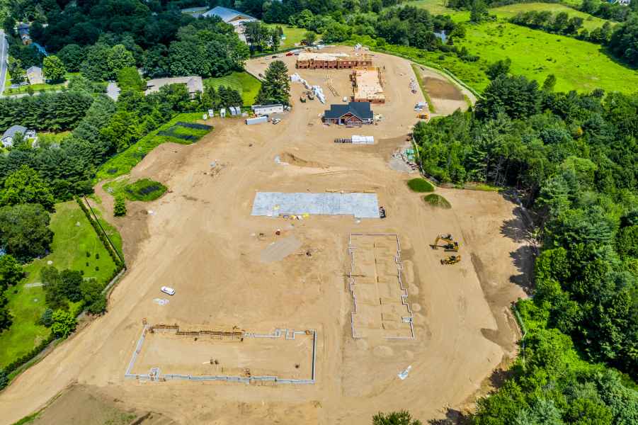 construction site drone photography