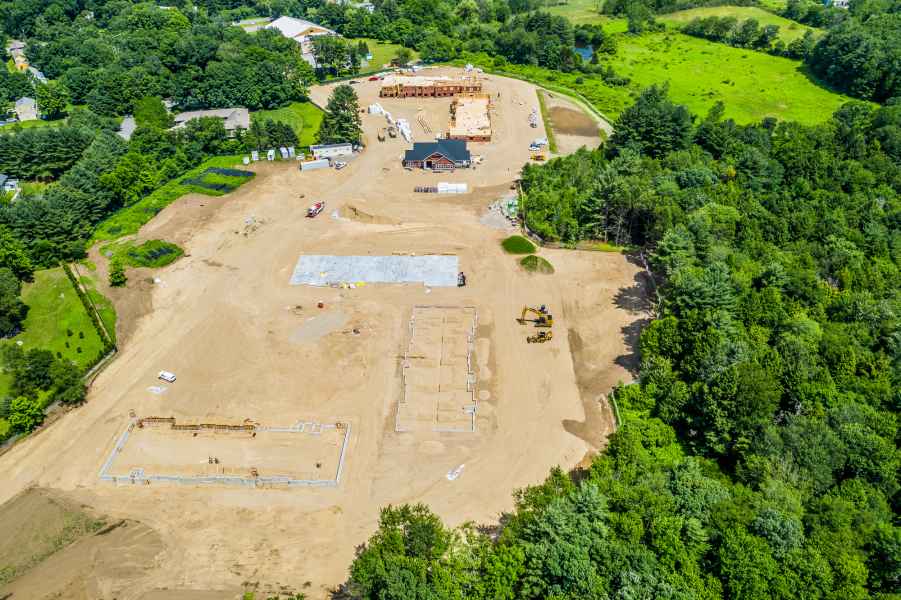 construction site drone progress