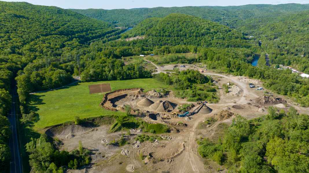 western mass landfill drone photography