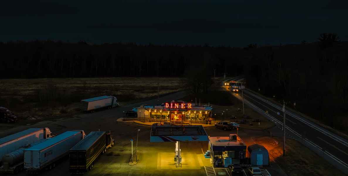 Whately MA Diner Drone Photography