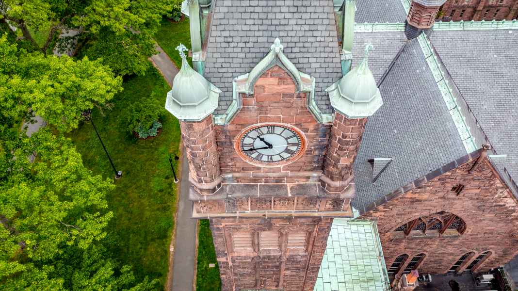 clock tower drone inspection