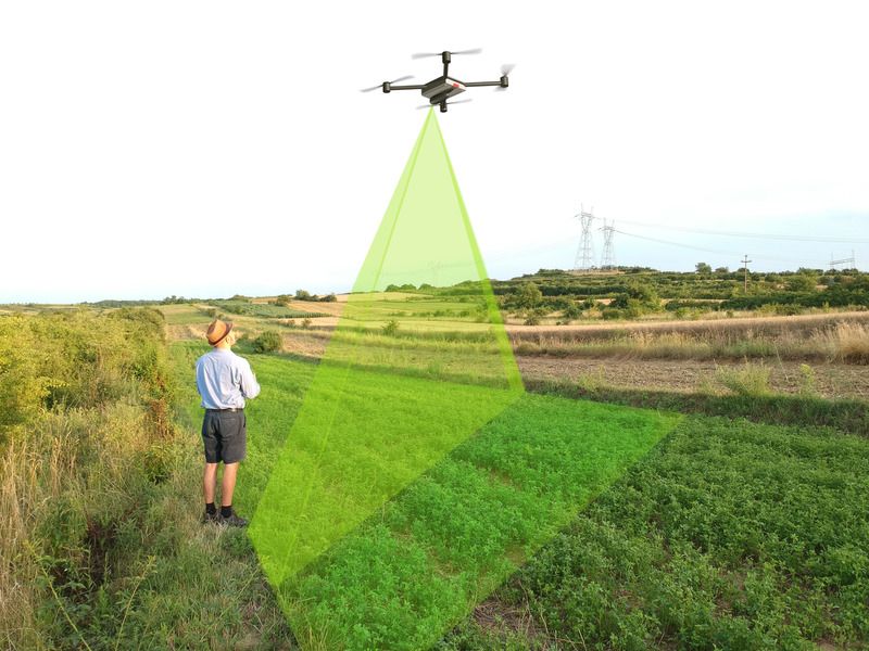 farmer using drone to map field
